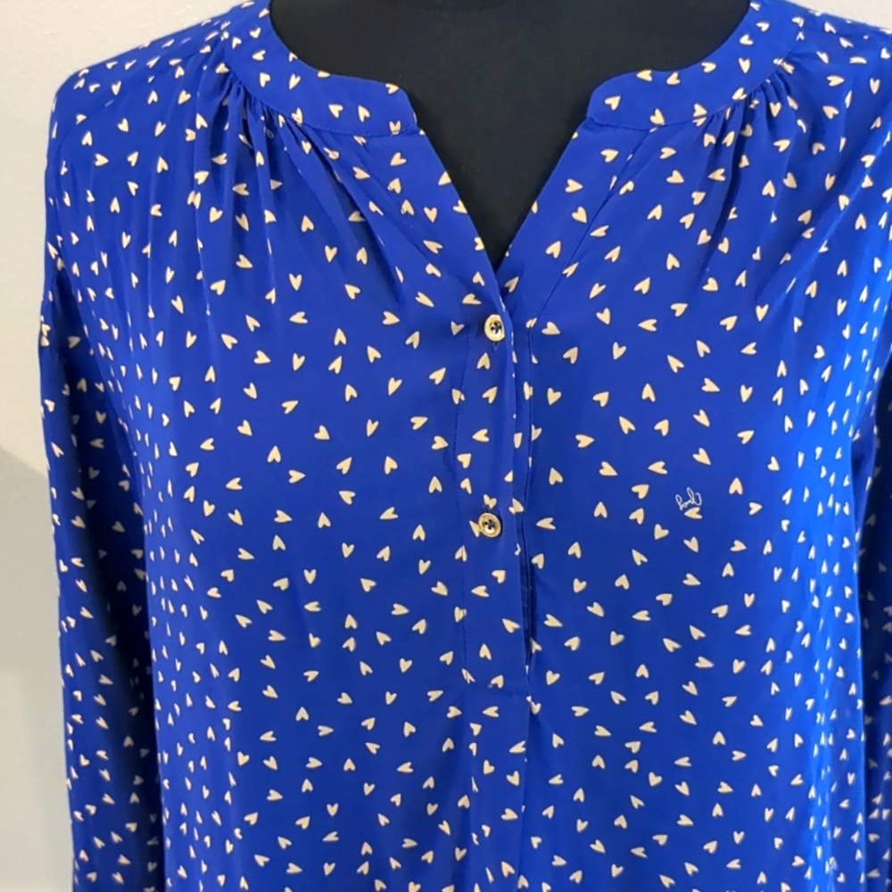 Juicy couture heart blue blouse.